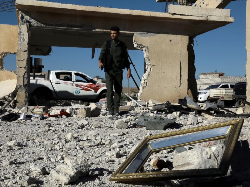 A member of the Kurdish internal security forces (known as the Asayish) inspects the Alaya prison in the northeastern Syrian city of Qamishli on April 22. A member of the Kurdish internal security forces (known as the Asayish) inspects the Alaya prison in the northeastern Syrian city of Qamishli on April 22.