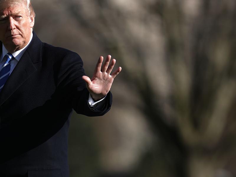President Donald Trump returning to the White House April 5, 2018, following a visit to White Sulphur Springs, West Virginia. President Donald Trump returning to the White House April 5, 2018, following a visit to White Sulphur Springs, West Virginia.