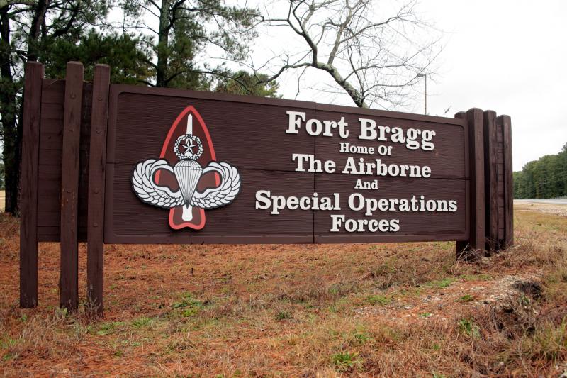 A sign at Fort Bragg, N.C., one of the army bases named after a Confederate leader. As the nation erupts in protests over police treatment of African Americans, these base names are coming under scrutiny — again. A sign at Fort Bragg, N.C., one of the army bases named after a Confederate leader. As the nation erupts in protests over police treatment of African Americans, these base names are coming under scrutiny — again.
