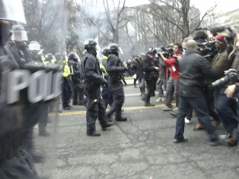Demonstrators clashed with police on Inauguration Day last year, resulting in more than 200 arrests. The last of those cases have now been dismissed by prosecutors. Demonstrators clashed with police on Inauguration Day last year, resulting in more than 200 arrests. The last of those cases have now been dismissed by prosecutors.