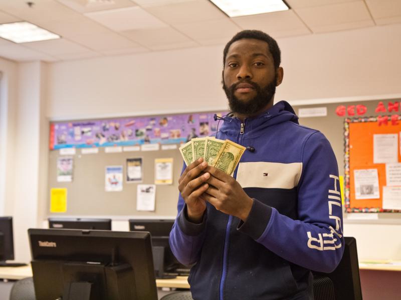 Philadelphia just became the first large city in the nation to ban cashless businesses in the city, in part to protect people like Dwight Tindal, a construction worker who doesn't have a bank or credit card. Philadelphia just became the first large city in the nation to ban cashless businesses in the city, in part to protect people like Dwight Tindal, a construction worker who doesn't have a bank or credit card.