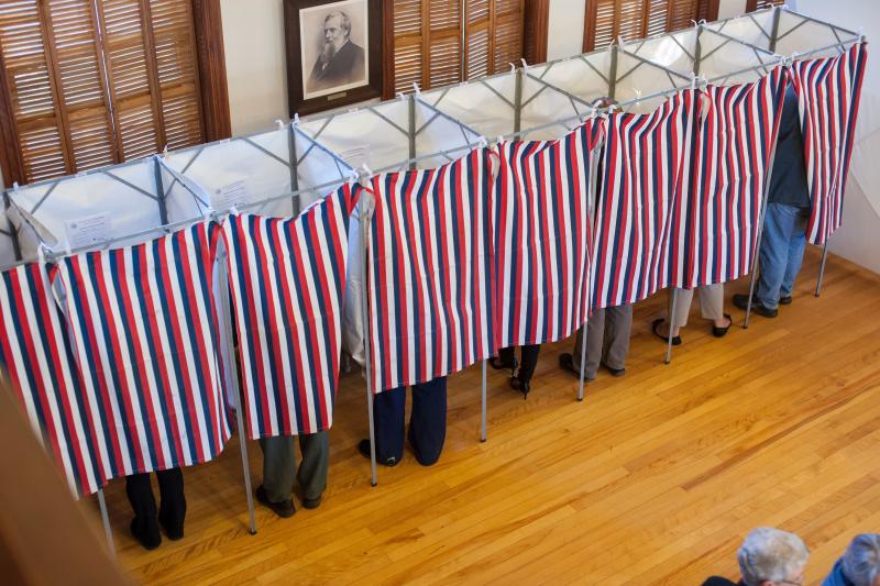 Voters cast their ballots in Sutton, New Hampshire on Nov. 8, 2016. State officials say the state's old-school paper ballots mean its election systems are more secure than in other states. Voters cast their ballots in Sutton, New Hampshire on Nov. 8, 2016. State officials say the state's old-school paper ballots mean its election systems are more secure than in other states.