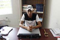 Haronid Cruz Felix, spokesperson of the Vieques mayor, sits in his office. Haronid Cruz Felix, spokesperson of the Vieques mayor, sits in his office.