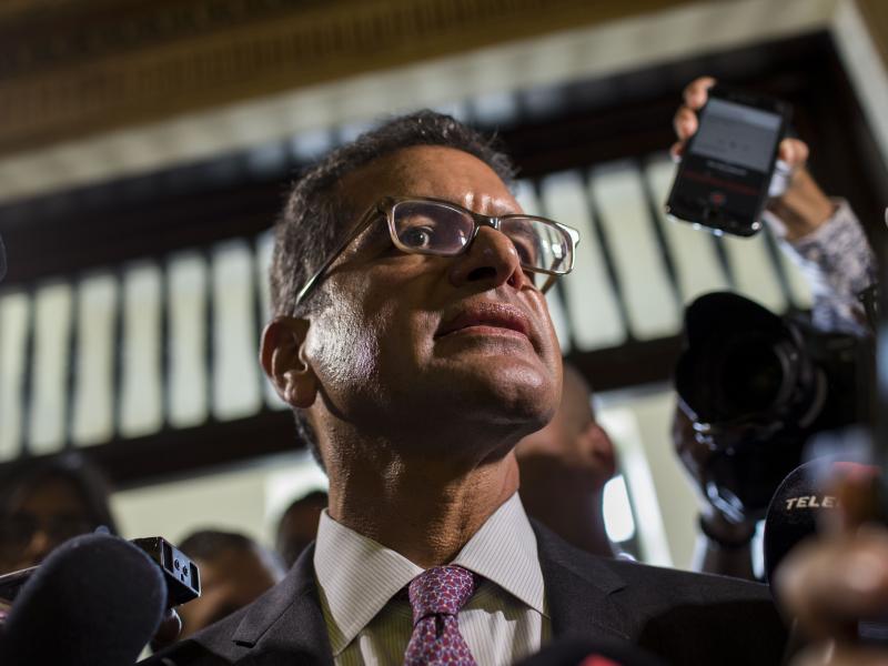 Appointed Secretary of State Pedro Pierluisi Urrutia arrives to the Senate, in San Juan, Puerto Rico, on Thursday. Appointed Secretary of State Pedro Pierluisi Urrutia arrives to the Senate, in San Juan, Puerto Rico, on Thursday.