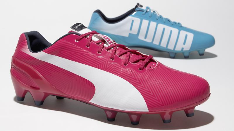 "Right is pink, left is blue" is the new slogan for Puma's line of mismatched cleats. The Tricks are featured at this year's World Cup. "Right is pink, left is blue" is the new slogan for Puma's line of mismatched cleats. The Tricks are featured at this year's World Cup.