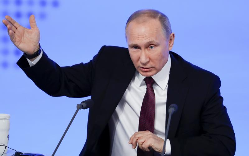 During his annual news conference in Moscow, Russian President Vladimir Putin said he agreed with U.S. President-elect Donald Trump that even someone lying on their sofa could have hacked the Democratic National Committee. During his annual news conference in Moscow, Russian President Vladimir Putin said he agreed with U.S. President-elect Donald Trump that even someone lying on their sofa could have hacked the Democratic National Committee.