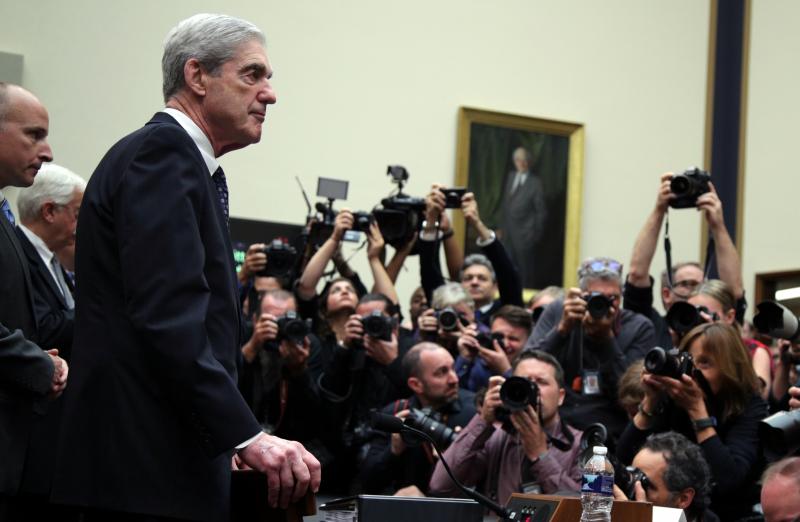 Former special counsel Robert Mueller arrives to testify to the House Judiciary Committee about his report on Russian interference in the 2016 presidential election on Wednesday. Former special counsel Robert Mueller arrives to testify to the House Judiciary Committee about his report on Russian interference in the 2016 presidential election on Wednesday.