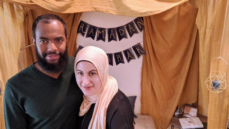 Sarah Alfaham and her husband Mohamed Ahmed decorated their home for Ramadan. Sarah Alfaham and her husband Mohamed Ahmed decorated their home for Ramadan.