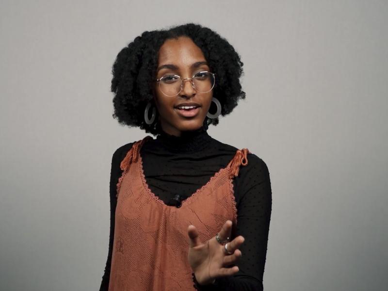 Rahele Megosha of South Dakota, the 2021 Poetry Out Loud national champion. Rahele Megosha of South Dakota, the 2021 Poetry Out Loud national champion.