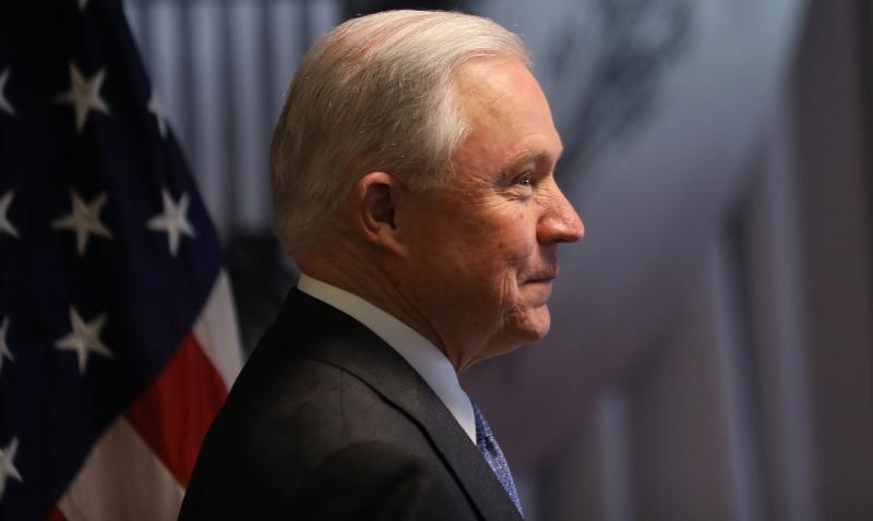 Attorney General Jeff Sessions at a speech in April. Attorney General Jeff Sessions at a speech in April.