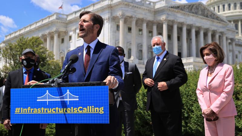 Rep. Greg Stanton, D-Ariz., speaks during a news conference about infrastructure outside the U.S. Capitol on May 12, 2021. Rep. Greg Stanton, D-Ariz., speaks during a news conference about infrastructure outside the U.S. Capitol on May 12, 2021.