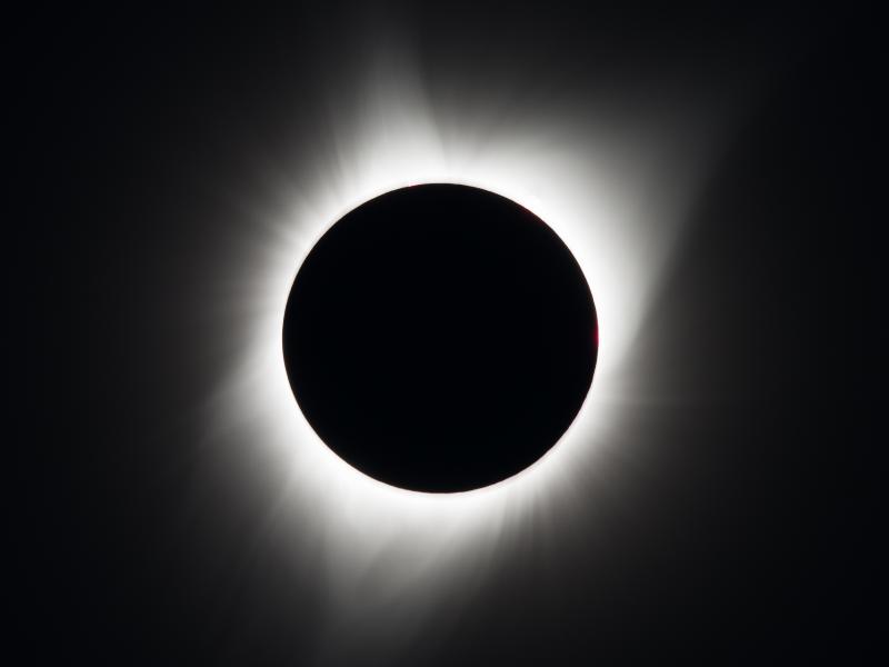 A total solar eclipse is seen over Madras, Ore., Monday as the phenomenon begins its journey across the United States to South Carolina. Fourteen states were in the path of totality. A total solar eclipse is seen over Madras, Ore., Monday as the phenomenon begins its journey across the United States to South Carolina. Fourteen states were in the path of totality.