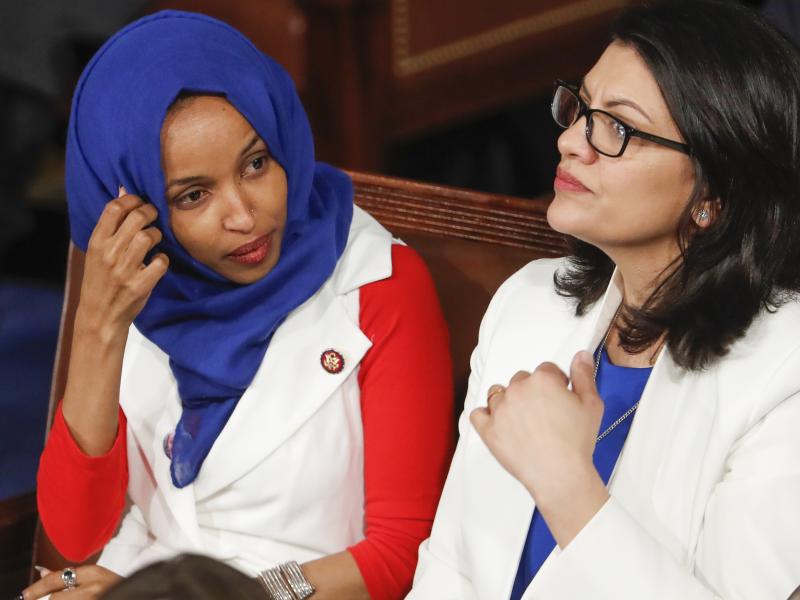 Rep. Ilhan Omar, D-Minn. (left), and Rep. Rashida Tlaib, D-Mich., have been barred from visiting Israel and Palestinian territories by government officials. Rep. Ilhan Omar, D-Minn. (left), and Rep. Rashida Tlaib, D-Mich., have been barred from visiting Israel and Palestinian territories by government officials.