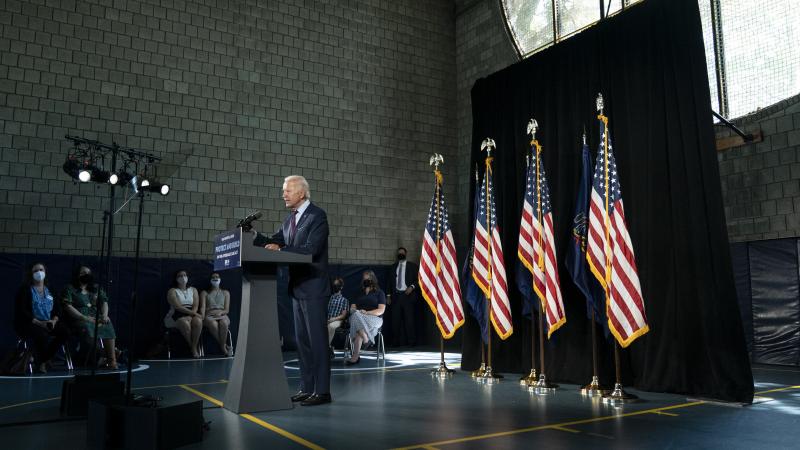 Former Vice President Joe Biden, the presumptive Democratic nominee, speaks during an event about affordable health care in Lancaster, Pa., on June 25. Former Vice President Joe Biden, the presumptive Democratic nominee, speaks during an event about affordable health care in Lancaster, Pa., on June 25.