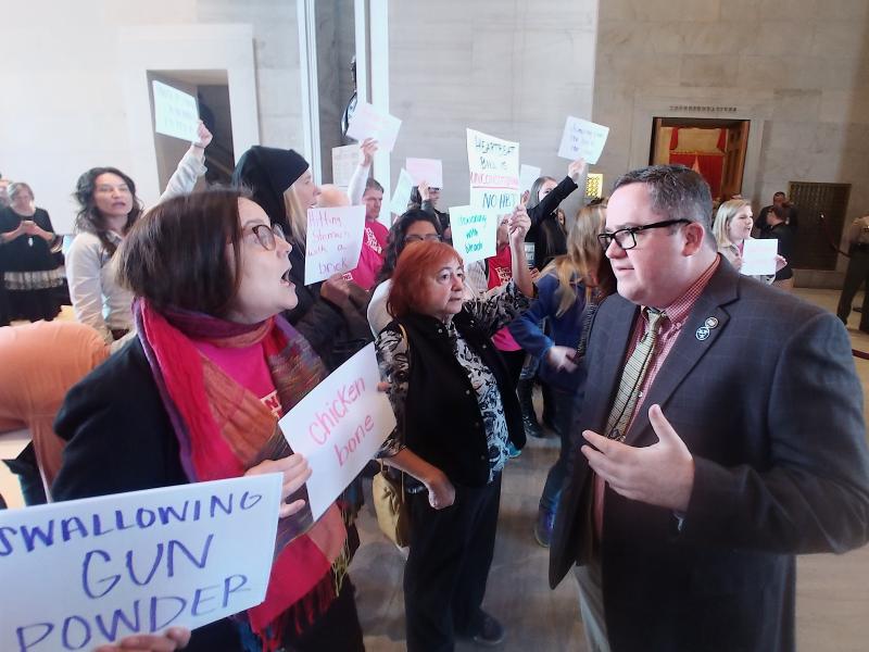 In the Tennessee capitol, state Rep. Matthew Hill took heat from abortion-rights proponents last month who had gathered to protest a bill he favored that would ban abortions after about six weeks' pregnancy. That legislation was eventually thwarted in the In the Tennessee capitol, state Rep. Matthew Hill took heat from abortion-rights proponents last month who had gathered to protest a bill he favored that would ban abortions after about six weeks' pregnancy. That legislation was eventually thwarted in the