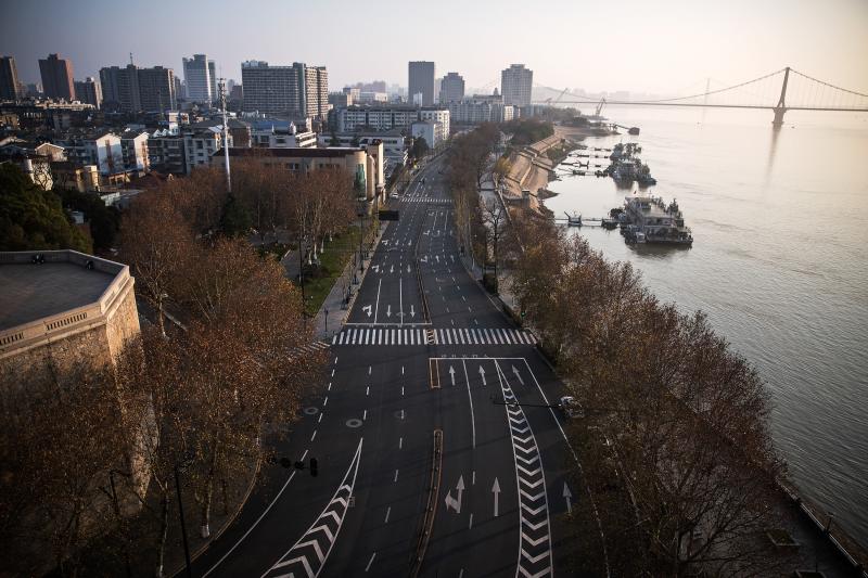 Roads are empty in Wuhan, China, the epicenter of the coronavirus outbreak, where a strict lockdown is in effect. Roads are empty in Wuhan, China, the epicenter of the coronavirus outbreak, where a strict lockdown is in effect.