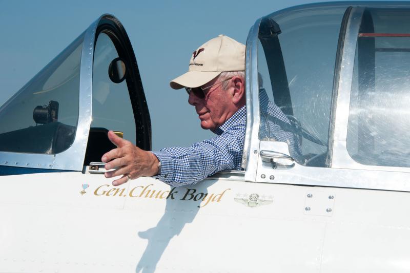 Retired Gen. Chuck Boyd at Maxwell Air Force Base in Montgomery, Ala., in 2016. Retired Gen. Chuck Boyd at Maxwell Air Force Base in Montgomery, Ala., in 2016.