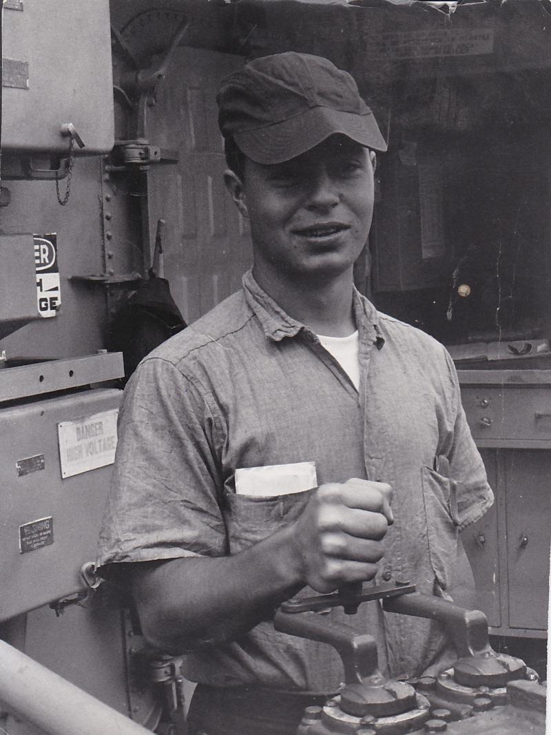 Earl Borges in the late '60s in the missile launch room of the USS Stoddard. Borges served as a petty officer in the U.S. Navy during the Vietnam War. Earl Borges in the late '60s in the missile launch room of the USS Stoddard. Borges served as a petty officer in the U.S. Navy during the Vietnam War.