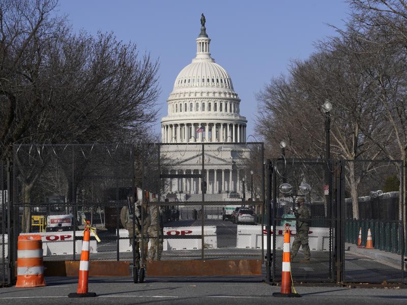 Security fencing surrounds the Capitol following the Jan. 6 insurrection. A new assessment commissioned by House Speaker Nancy Pelosi, D-Calif., suggests a mobile fencing system that could be adapted based on threats. Security fencing surrounds the Capitol following the Jan. 6 insurrection. A new assessment commissioned by House Speaker Nancy Pelosi, D-Calif., suggests a mobile fencing system that could be adapted based on threats.