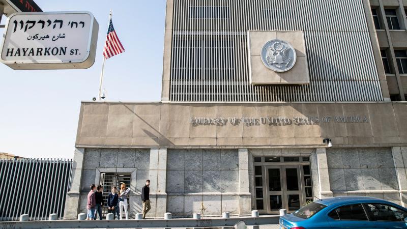 The U.S. Embassy building in Tel Aviv, Israel. Every president since 1995 has opted to put off a congressional act calling for the embassy to be moved to Jerusalem. The U.S. Embassy building in Tel Aviv, Israel. Every president since 1995 has opted to put off a congressional act calling for the embassy to be moved to Jerusalem.