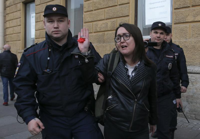 Yelena Grigoryeva was found near her home in St. Petersburg on Sunday, with multiple stab wounds and signs of strangulation, activists said on social media. Yelena Grigoryeva was found near her home in St. Petersburg on Sunday, with multiple stab wounds and signs of strangulation, activists said on social media.