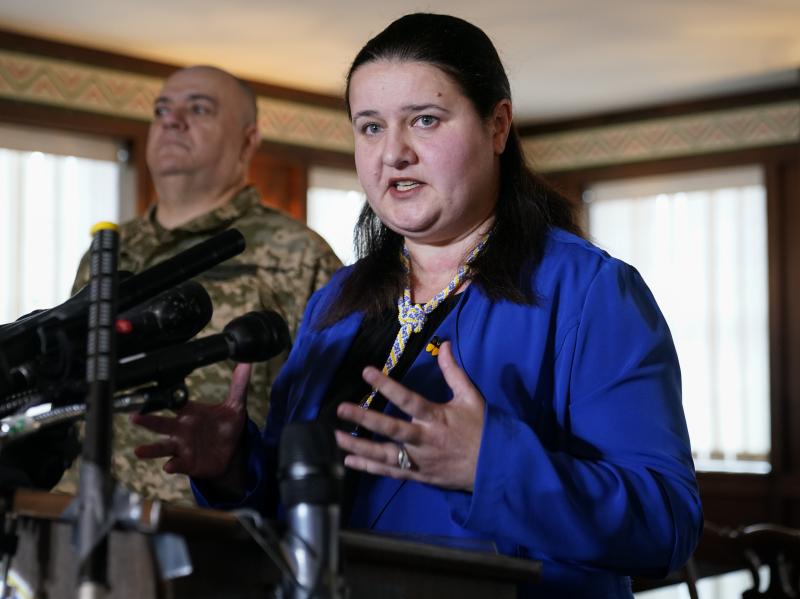 Ukraine's Ambassador to the U.S. Oksana Markarova said all of the Ukrainian defenders on Snake Island were killed in an exchange with a Russian warship after they refused to surrender. Ukraine's Ambassador to the U.S. Oksana Markarova said all of the Ukrainian defenders on Snake Island were killed in an exchange with a Russian warship after they refused to surrender.