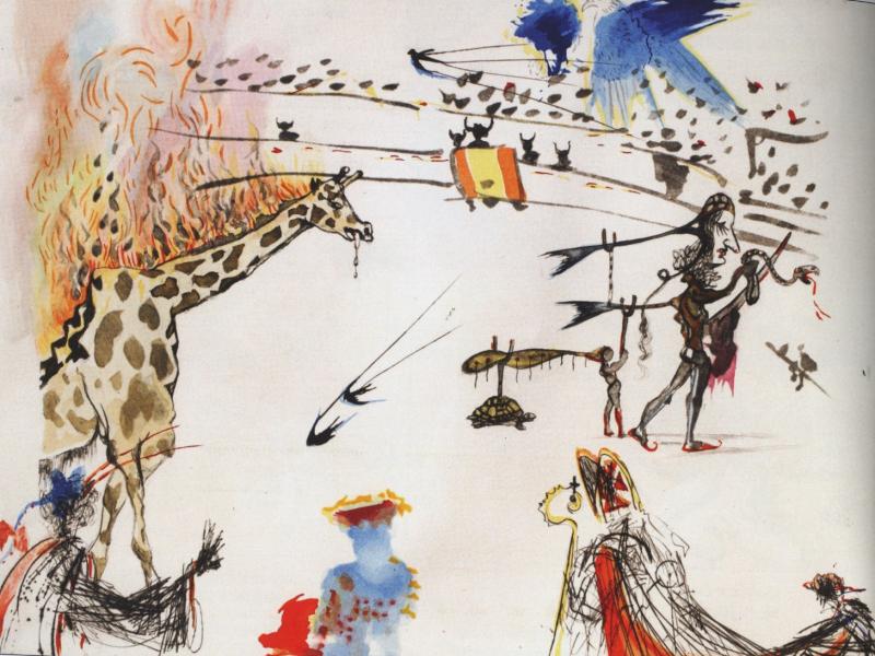The 1966 Salvador Dalí etching Burning Giraffe, valued at $20,000, was swiped from a San Francisco gallery on Sunday. The 1966 Salvador Dalí etching Burning Giraffe, valued at $20,000, was swiped from a San Francisco gallery on Sunday.