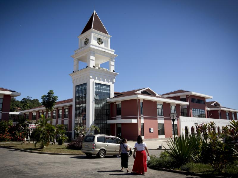 The Tupua Tamasese Meaule Hospital is pictured in Apia, Samoa, on July 10, 2015. Samoa will go into lockdown beginning Saturday as it faces its first outbreak of the coronavirus after a woman who was about to leave the country tested positive. The Tupua Tamasese Meaule Hospital is pictured in Apia, Samoa, on July 10, 2015. Samoa will go into lockdown beginning Saturday as it faces its first outbreak of the coronavirus after a woman who was about to leave the country tested positive.