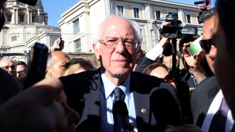 U.S. Democratic presidential candidate Bernie Sanders leaves the Vatican Friday. Sanders went to Rome to attend a conference sponsored by the Pontifical Academy of Social Sciences. U.S. Democratic presidential candidate Bernie Sanders leaves the Vatican Friday. Sanders went to Rome to attend a conference sponsored by the Pontifical Academy of Social Sciences.
