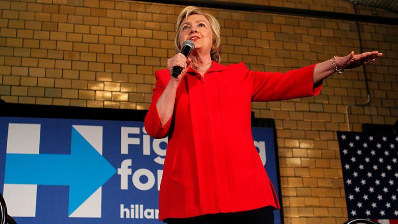 Democratic presidential candidate Hillary Clinton addresses the crowd during a campaign rally in Bowling Green, Ky., on Monday. Democratic presidential candidate Hillary Clinton addresses the crowd during a campaign rally in Bowling Green, Ky., on Monday.