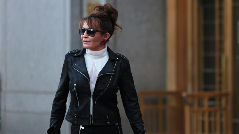 Former Alaska Governor Sarah Palin seen in New York on Feb. 14, 2022. Palin is seeking a political comeback in Alaska, running in a special election for the state's lone House seat. Former Alaska Governor Sarah Palin seen in New York on Feb. 14, 2022. Palin is seeking a political comeback in Alaska, running in a special election for the state's lone House seat.