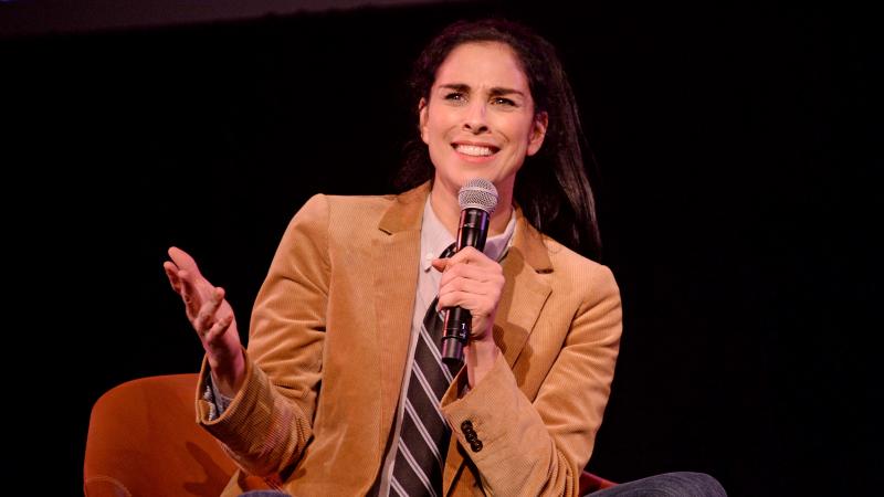 Sarah Silverman speaks at the 2019 New Yorker Festival on Oct. 12, 2019 in New York City. Sarah Silverman speaks at the 2019 New Yorker Festival on Oct. 12, 2019 in New York City.