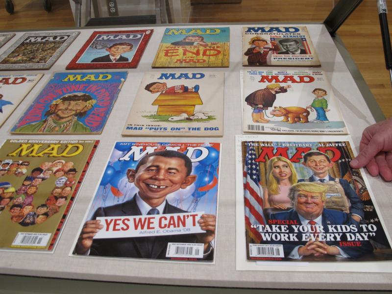 A 2018 exhibit at the Billy Ireland Cartoon Library & Museum at Ohio State University celebrated the artistic legacy of MAD magazine. A 2018 exhibit at the Billy Ireland Cartoon Library & Museum at Ohio State University celebrated the artistic legacy of MAD magazine.