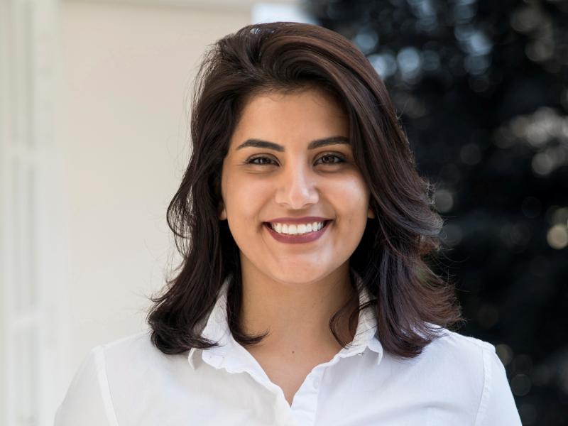 Saudi Arabian women's rights activist Loujain Alhathloul appeared in court with several other women for the first time since her arrest and detention in May 2018. Saudi Arabian women's rights activist Loujain Alhathloul appeared in court with several other women for the first time since her arrest and detention in May 2018.