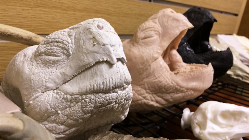Three casts of the head of Lonesome George, the last giant Pinta Island tortoise. Three casts of the head of Lonesome George, the last giant Pinta Island tortoise.