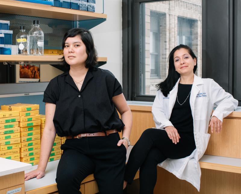 Their research is still in early stages, but Kristin Myers (left), a mechanical engineer, and Dr. Joy Vink, an OB-GYN, both at Columbia University, have already learned that cervical tissue is a more complicated mix of material than doctors ever realized. Their research is still in early stages, but Kristin Myers (left), a mechanical engineer, and Dr. Joy Vink, an OB-GYN, both at Columbia University, have already learned that cervical tissue is a more complicated mix of material than doctors ever realized.