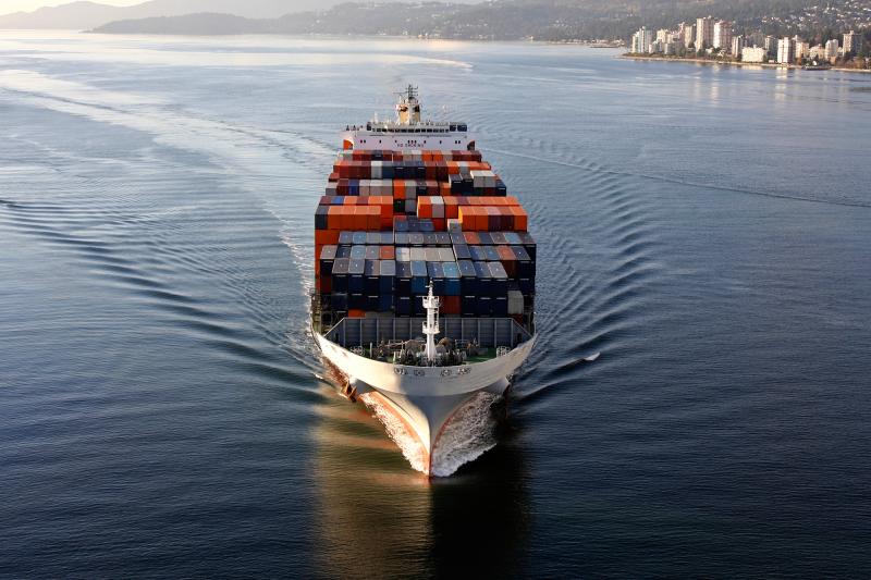 A fully loaded container ship sails along the coast. Historically, ships have taken most of the sea measurements that go into the estimate of Earth's average surface temperature. A fully loaded container ship sails along the coast. Historically, ships have taken most of the sea measurements that go into the estimate of Earth's average surface temperature.