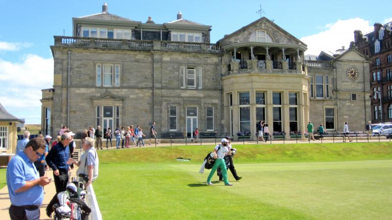 The clubhouse of the Royal and Ancient Golf Club of St. Andrews sits just off the first tee. The course itself is open to the public — women as well as men. But women have never been allowed to join the club since its founding in 1754, and are not allow The clubhouse of the Royal and Ancient Golf Club of St. Andrews sits just off the first tee. The course itself is open to the public — women as well as men. But women have never been allowed to join the club since its founding in 1754, and are not allow