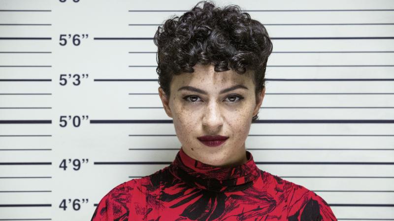 Dory (Alia Shawkat) faces the music (and the viewer) in the third season of Search Party on HBO Max. Dory (Alia Shawkat) faces the music (and the viewer) in the third season of Search Party on HBO Max.