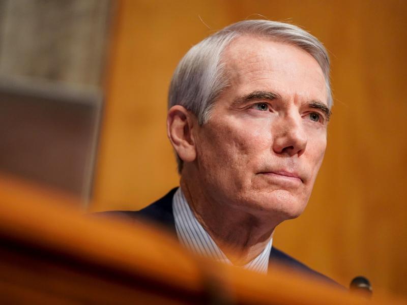 Sen. Rob Portman, R-Ohio, seen here during a confirmation hearing last week, has announced he won't run for reelection in 2022. Sen. Rob Portman, R-Ohio, seen here during a confirmation hearing last week, has announced he won't run for reelection in 2022.