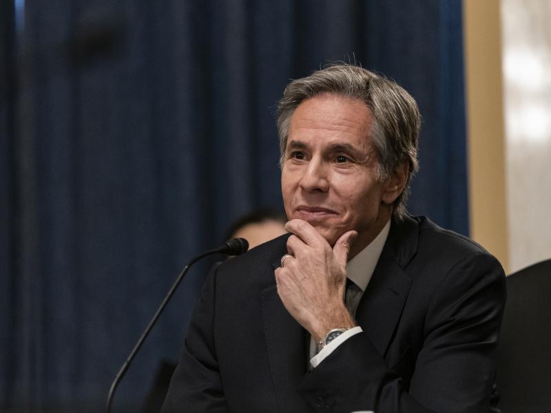 Antony Blinken listens last week during his confirmation hearing to be secretary of state before the Senate Foreign Relations Committee. Antony Blinken listens last week during his confirmation hearing to be secretary of state before the Senate Foreign Relations Committee.