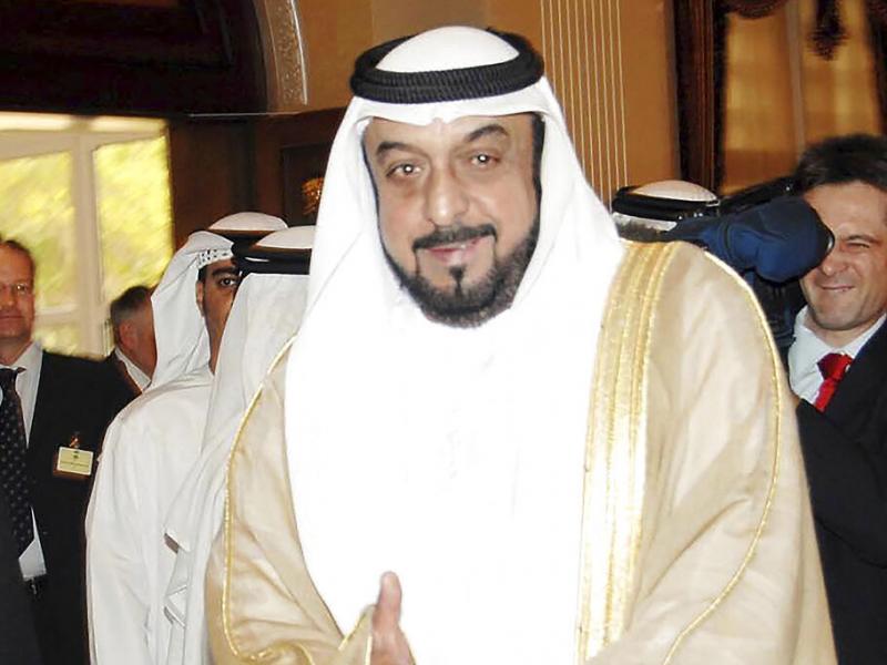 UAE President Sheikh Khalifa bin Zayed Al Nahyan in Abu Dhabi, United Arab Emirates, in 2007. UAE President Sheikh Khalifa bin Zayed Al Nahyan in Abu Dhabi, United Arab Emirates, in 2007.