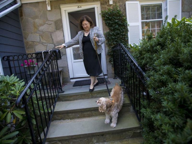 After two weeks of recovery from an addiction to opioids prescribed by her surgeon, Katie Herzog takes a walk with her dog, Pippen. After two weeks of recovery from an addiction to opioids prescribed by her surgeon, Katie Herzog takes a walk with her dog, Pippen.