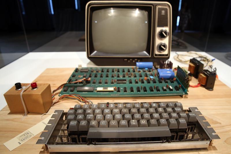 An Apple I computer, built in 1976, is displayed during the First Bytes: Iconic Technology From the Twentieth Century, an online auction featuring vintage tech products at the Computer History Museum in 2013 in Mountain View, Calif. An Apple I computer, built in 1976, is displayed during the First Bytes: Iconic Technology From the Twentieth Century, an online auction featuring vintage tech products at the Computer History Museum in 2013 in Mountain View, Calif.