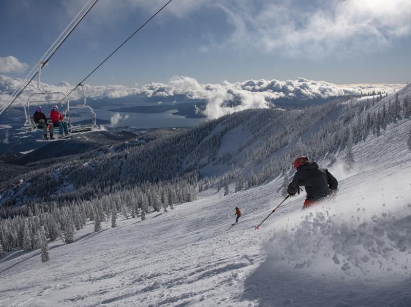 There's plenty of social distance out on the slopes, but resorts are requiring masks in lift lines and lodges and limiting lodge use. Most skiers and boarders are happy to comply but Schweitzer Mountain in Idaho had to suspend season passes for some who r There's plenty of social distance out on the slopes, but resorts are requiring masks in lift lines and lodges and limiting lodge use. Most skiers and boarders are happy to comply but Schweitzer Mountain in Idaho had to suspend season passes for some who r