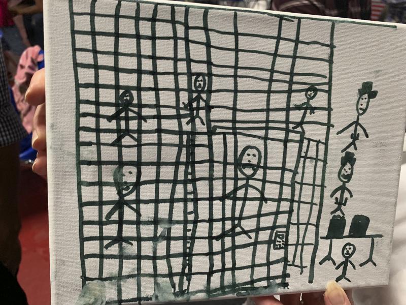 A drawing by a migrant child at the Catholic Charities Humanitarian Respite Center in McAllen, Texas. A drawing by a migrant child at the Catholic Charities Humanitarian Respite Center in McAllen, Texas.