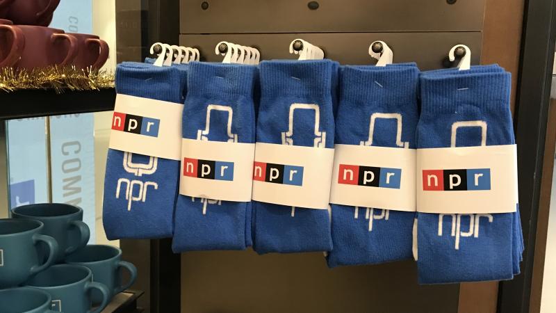 Socks on display in the NPR gift shop. Socks on display in the NPR gift shop.