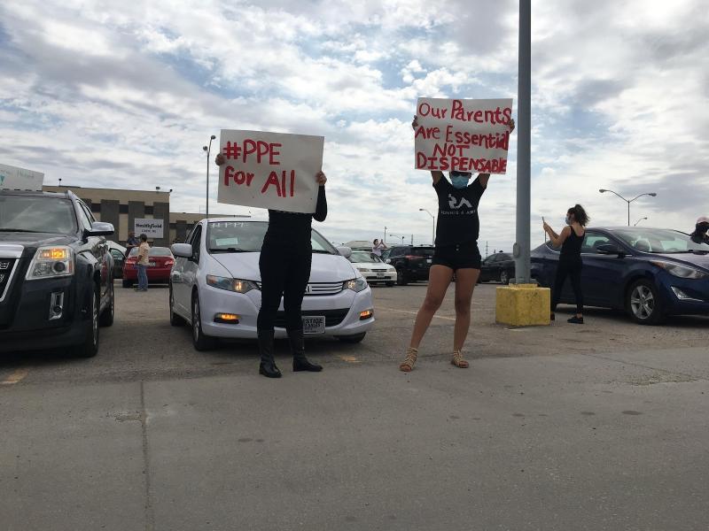 Some Smithfield Foods workers and their families have protested against the company's decision not to close plants amid the coronavirus pandemic. Some Smithfield Foods workers and their families have protested against the company's decision not to close plants amid the coronavirus pandemic.