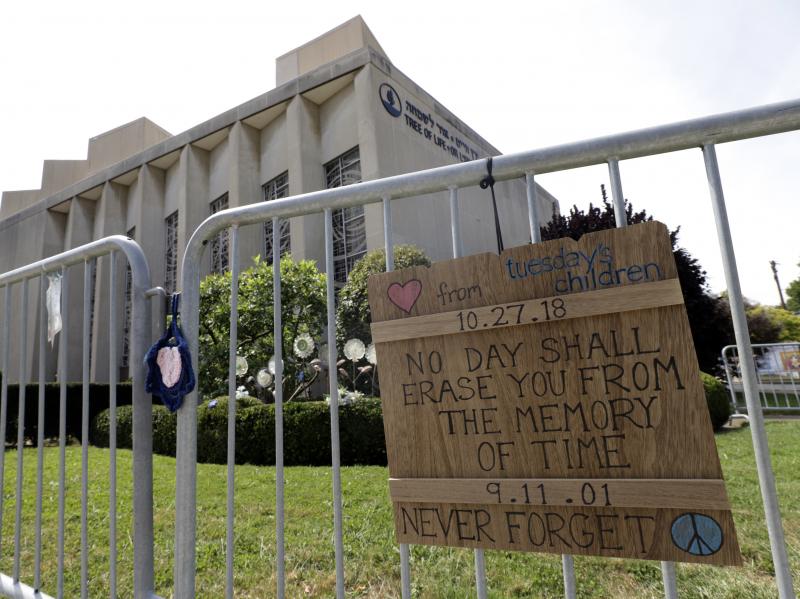 A year ago a shooter killed eight men and three women, and wounded seven others, at the Tree of Life synagogue in Pittsburgh. A year ago a shooter killed eight men and three women, and wounded seven others, at the Tree of Life synagogue in Pittsburgh.
