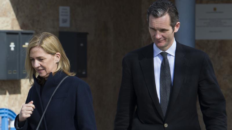 Spain's Princess Cristina and her husband, former Olympic handball player Inaki Urdangarin, leave the courtroom last year after a hearing in a landmark corruption trial on the Spanish Balearic island of Mallorca. Spain's Princess Cristina and her husband, former Olympic handball player Inaki Urdangarin, leave the courtroom last year after a hearing in a landmark corruption trial on the Spanish Balearic island of Mallorca.